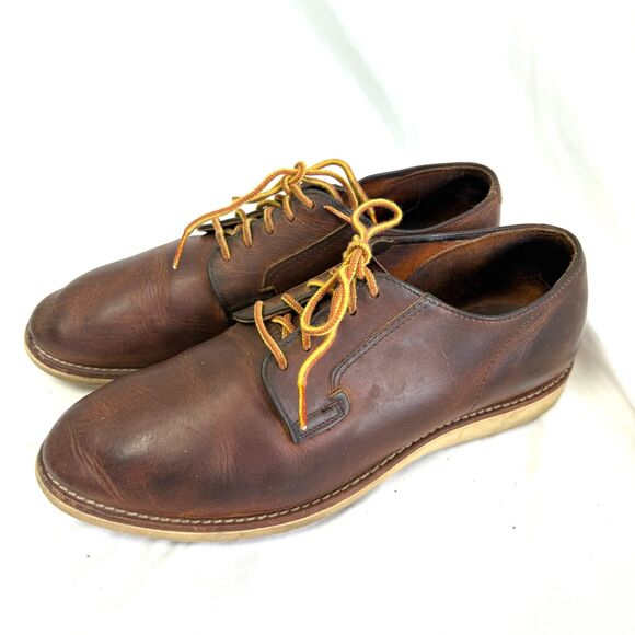 Red Wing 3118 10.5 Heritage Work Postman Oxford Copper Rough Tough Leather Shoes